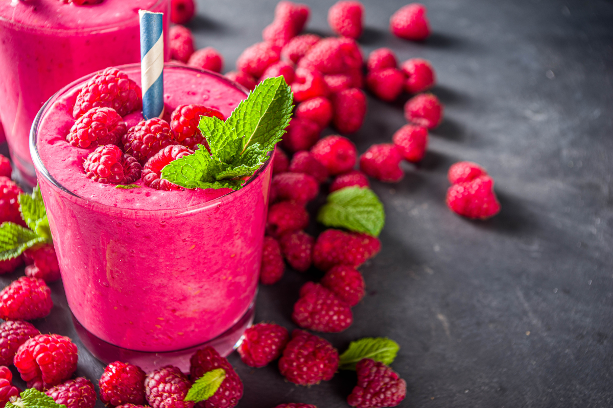Kollagen smoothie - hallon collagen smoothie celloptimum supplements kosttillskott